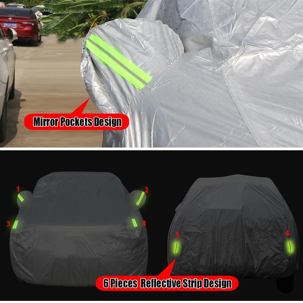 Housse Complète de Voiture SUV Pare-Soleil Pluie Neige Poussière Housse de Protection Coupe-vent Pour Land Rover Defender 90 110