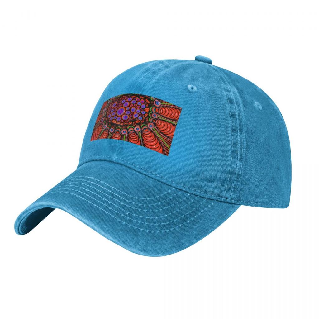Sluggish Eyes Baseball Caps Vintage Denim Washed Headwear Unisex Style Outdoor Running Hats