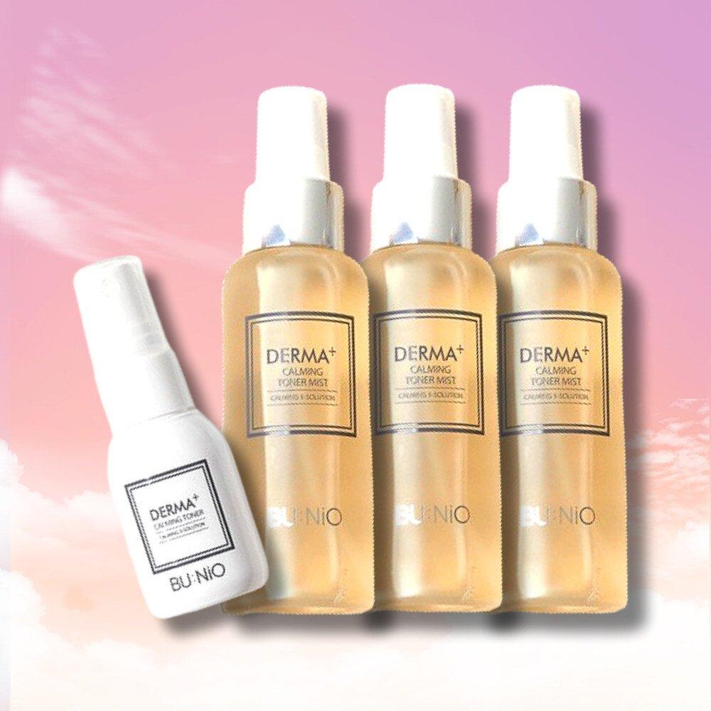 BU:NiO Derma Plus Calming Toner Mist (100ml X 3 + 30ml X 1) Ultra-soothing Makeup Fixer