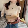Women's Turtleneck Sweater Winter Retro with Velvet Lining Thickened Inner Wear Thermal Knitting Bottoming Shirt Pullovers