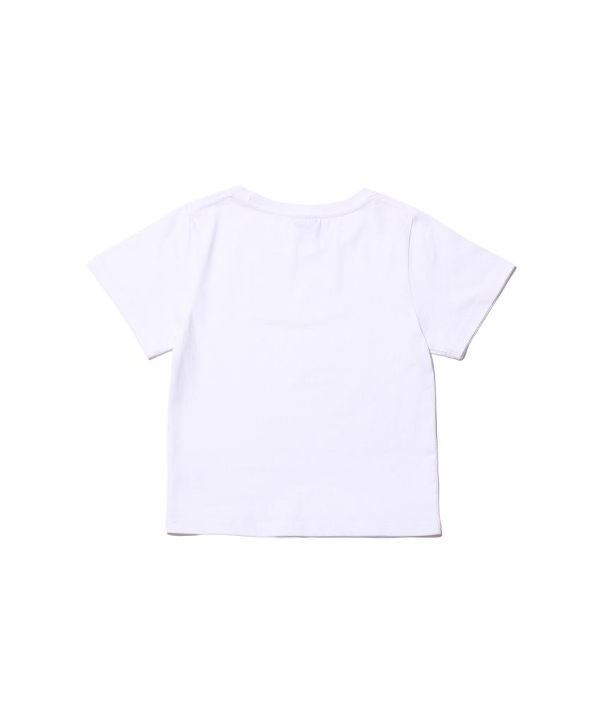 CREAM SODA LAB Men'S Standard Fit Cropped Short Sleeve Tee White