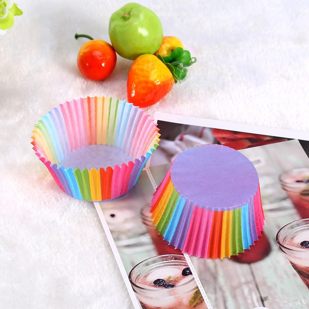 Colorful Cupcake Liner Baking Cup, 100Pcs Muffin Cases Cake Mold with High Quality Material, for Food Decoration, Incrse Appetite,Description: and Hi