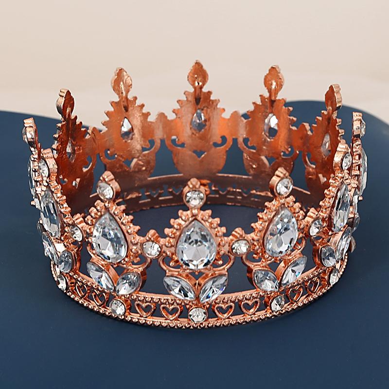 Beautiful Crystal Large Crown Cake Decoration Crown Cake Topper For Gril Birthday Party Cake Decorations Ornaments