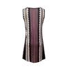 Women's Striped Print Short Tank Dresses Crew Neck Sleeveless Summer Bodycon Dress