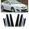 8 Stück Säulenabdeckungen Glänzend Schwarz Passend für Mazda 6 GH1 Liftback 2009 2010 2011 2012 2013 Fensterzierleisten Türseitenabdeckung Zubehör