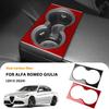 Carbon Fiber Rear Cup Holder Sticker for Alfa Romeo Giulia 2017-2024 Interior Decoration