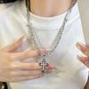 Summer Vintage Cross Layered Necklace for Men & Women - Versatile Hip Hop Sweater Chain