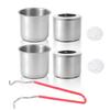 Outdoor Bioethanol Burners Pots Stainless Steel Ethanol Combustion Chamber Fuel Box Tabletop Fireplaces Accessories
