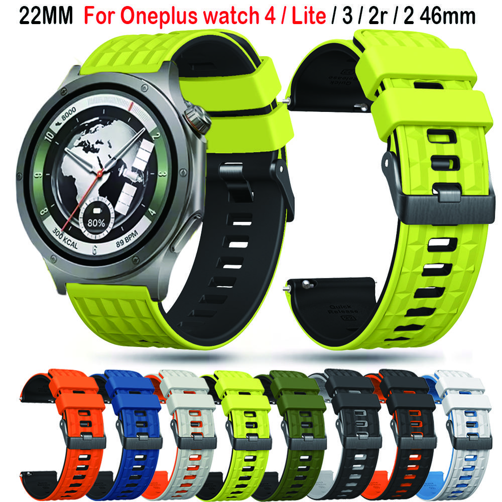 Cinturino in Silicone da 22mm per OnePlus Watch 4 /3 47mm/2/2R Braccialetto da Polso per OnePlus Watch Lite Cinturino Per OPPO Watch X/X2 Correa