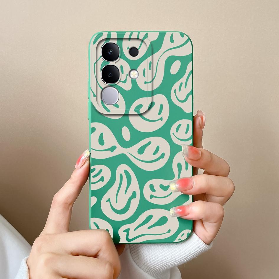 Para Vivo S19 Pro Y19S V30 V40e V50 Y04 T4x iQOO Z9s Y29 Y29S Y39 V40 Lite(IDN) Capa Padrões de Etiqueta de Moda Silicone Macio Anti Queda Para Vivo Capa