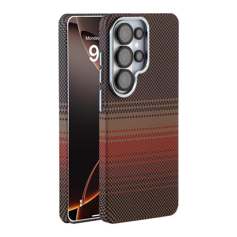 High Quality Carbon Fiber Texture Micro Matte Hard Magnetic Phone Case for Samsung S26 Ultra S25 Ultra S24 Ultra Shockproof Protective Cover
