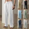 Casual Imitation Linen Beach Pants For Men's Loose Casual Pants And Long Pants