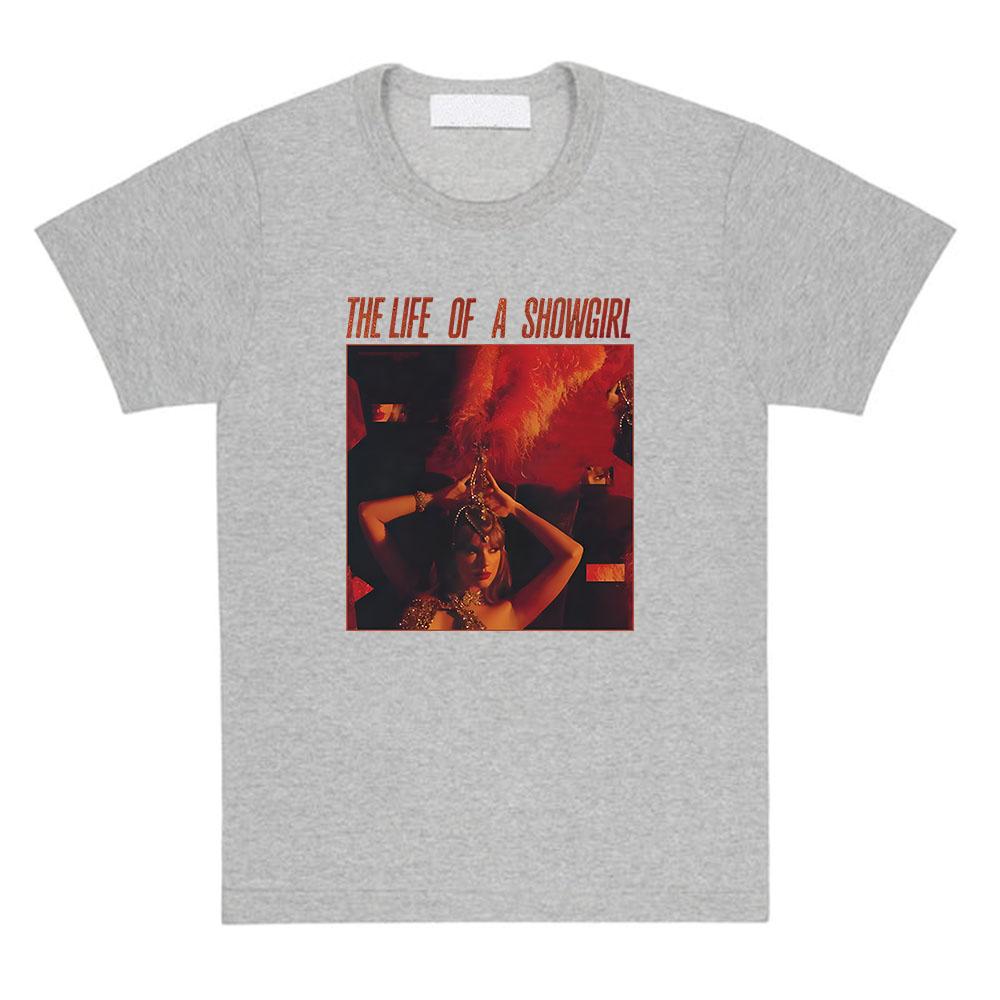 Album La Vie d'une Showgirl Impression T-shirt Manches Courtes Coton Col Rond T-shirts Décontracté Unisexe Streetwear Vêtements Femme Homme Tee