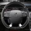 Mikrofaser-Leder Lenkradbezug für Citroen C3-XR C4 Sega C4L Elysee DS3 DS4 DS5 DS6 DS7 DS9 Auto