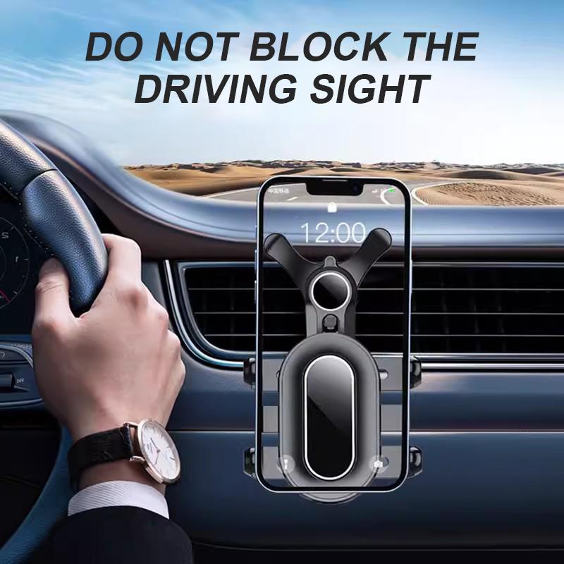 SEAMETAL Car Air Outlet Vent Phone Holder Gravity Sensing Smartphone Mount Stand 360° Rotation Car Vent Hook Phone Bracket