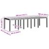 Garden Dining Set with Cushions Light Gray and Anthracite
