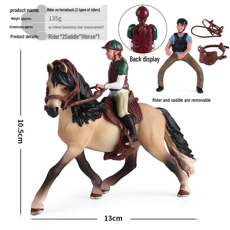 Children's Wildlife Simulation Horse Rider Toy Set