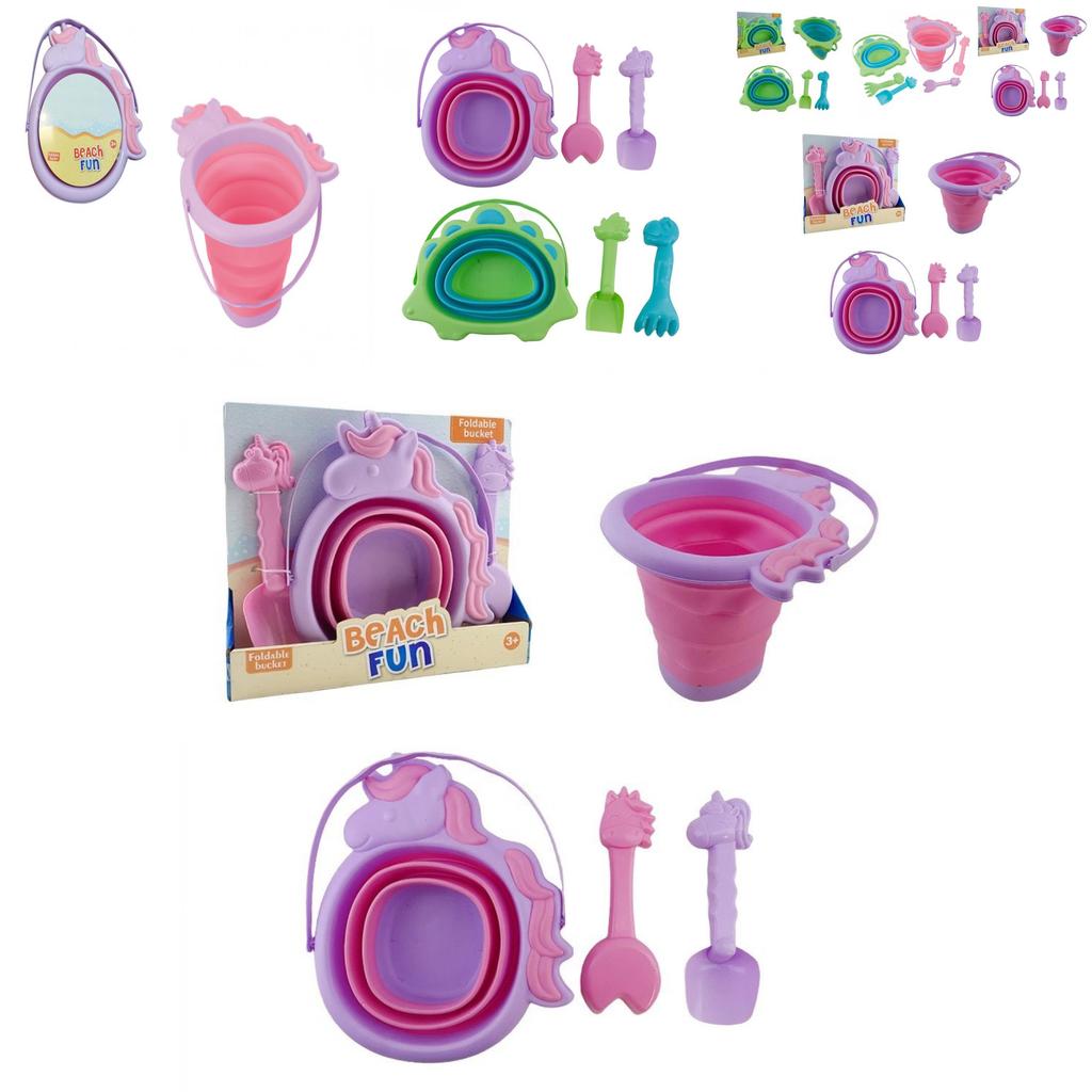 Nouveau seau d'eau pliable portable en silicone souple de 2,5 L pour le jeu en extérieur et le sable