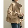 Chaqueta bomber corta estilo coreano retro para mujer, abrigo holgado informal estilo motociclista estilo americano para primavera