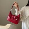 Red Bow Single Shoulder Small Square Handbags Women Fashion Underarm Bag  Autumn Simple Versatille Crossbody Bags Trend