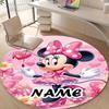 Gepersonaliseerd M-Minnie Rond Kantoorvloerkleed - Perfect voor Mat, Kantoorstoel & Meer - Ideaal Cadeau voor Verjaardagen en Feestdagen
