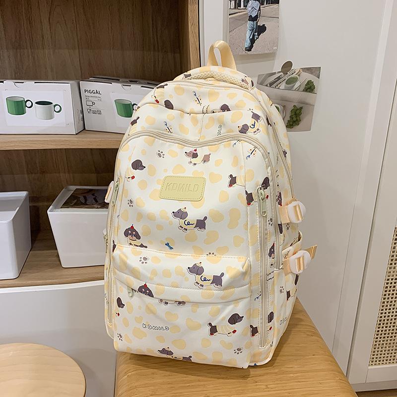Schoolbag 2025 Schoolbag Female Korean Edition Junior Girl High School High School Large Capacity Mori Cute Printed Backpack