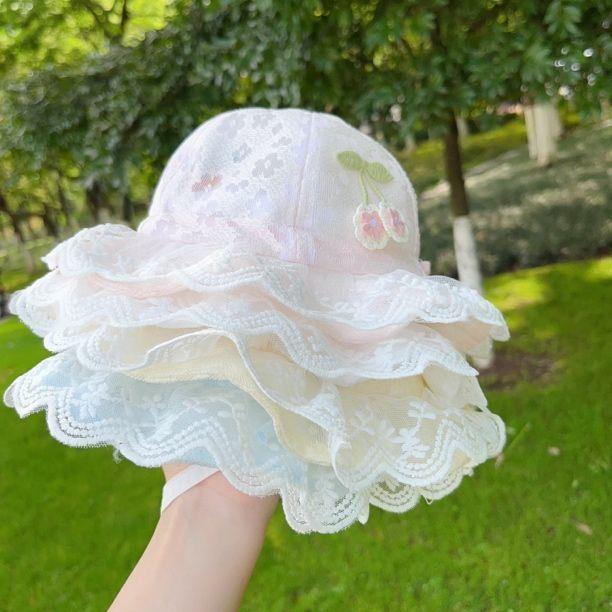 Baby Girl Summer Sun Hat With Adjustable Brim For Outdoor Protection