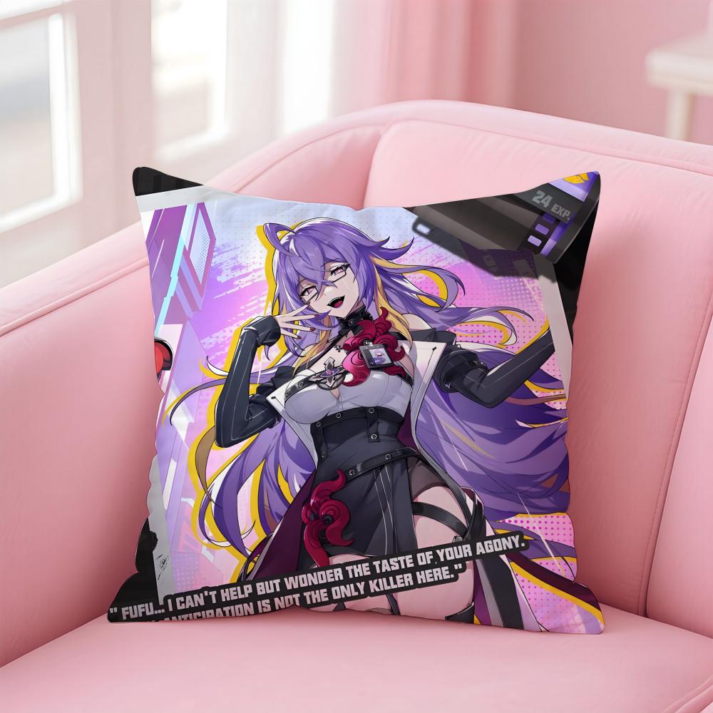Animated NNeverness To Everness Cute ICONS Cushion Cover Pillow Case Soft Friendly Fabric  Concealed Zipper