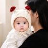 Earflap Newborn Baby Hat Lace Trim Mushroom Lace Hat Durable Infant Winter Cap  Spring Autumn
