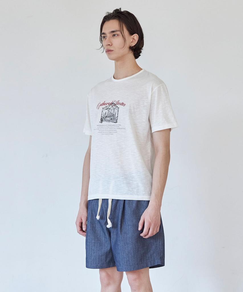 SENTAIR Silhouette Half T-Shirt _Ivory