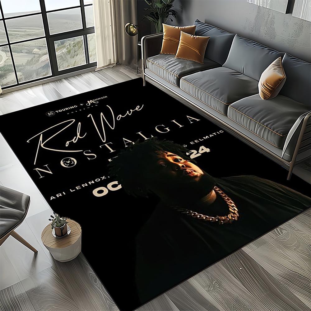 3D-Druck-Stab Wellen-Rapper Bereichsteppich, Teppich für Zuhause Wohnzimmer Schlafzimmer Sofa Fußmatte Dekoration, Kinder Spiel rutschfeste Bodenmatte