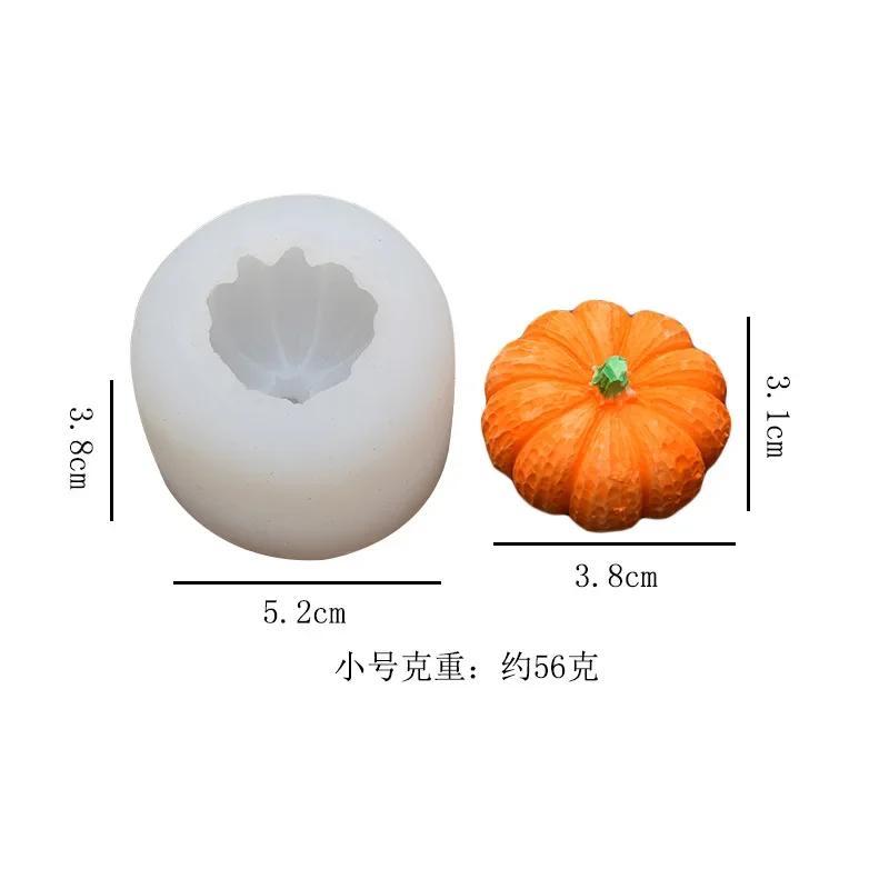 Halloween 3D Pumpkin Candle Mold Manual DIY Old Pumpkin Christmas Aromatherapy Candle Decoration Silicone Abrasive Tool
