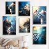 Charmante Minimalistische Wandkunst Süße Kätzchen Schmetterling HD Leinwand Poster für Wohnzimmer Schlafzimmer Dekor Ideales Geschenk für Heimdekor Ent