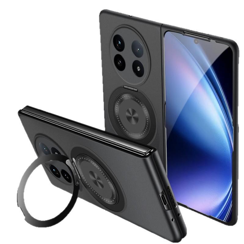 Rotating bracket Metallic paint folding mobile phone case Suitable for VIVO X FOLD5 ultra-thin X FOLD2 left and right folding