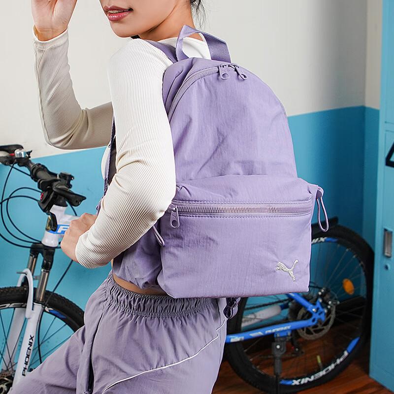 Puma Sports Casual Zipper Closure Fabric Backpack Regular Women Backpack Purple 090283-04