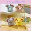Mini Elephant Plush Keychain With Apple Peach For Backpack And Gift Use