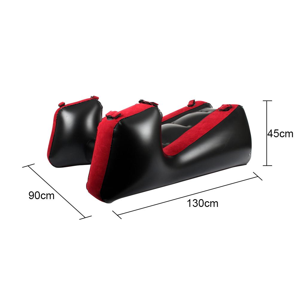 Women Split Leg Sofa Mat Inflatable Flocking PVC With Straps Sex Furniture Aid Adult Games Sex Chair Bed Sex Tools For Couples
