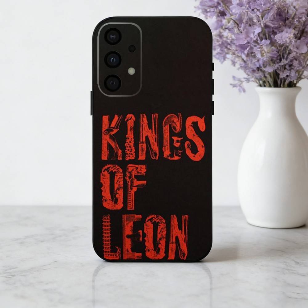 Coque de téléphone Électrisante K-Kings of Leon pour Samsung Galaxy A73,A72,A71,A70,A53,A52,A51, Coque Noire en Silicone Souple
