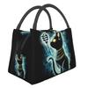Custom Bastet Egyptische Godin Lunchtas Dames Koeltas Thermisch Geïsoleerde Lunchboxen voor Kantoor Reizen Fruit Verse Bewaartas