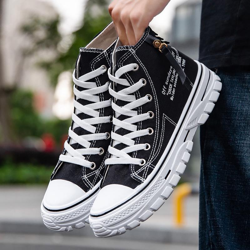 Summer Breathable High-top Men's Canvas Shoes Casual Shoes All-match Student Shoes