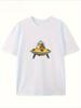 Cute Hamster Pilot UFO Graphic T-Shirt Women Space Adventure Print Tee Harajuku Short Sleeve Casual Fashion Streetwear Top