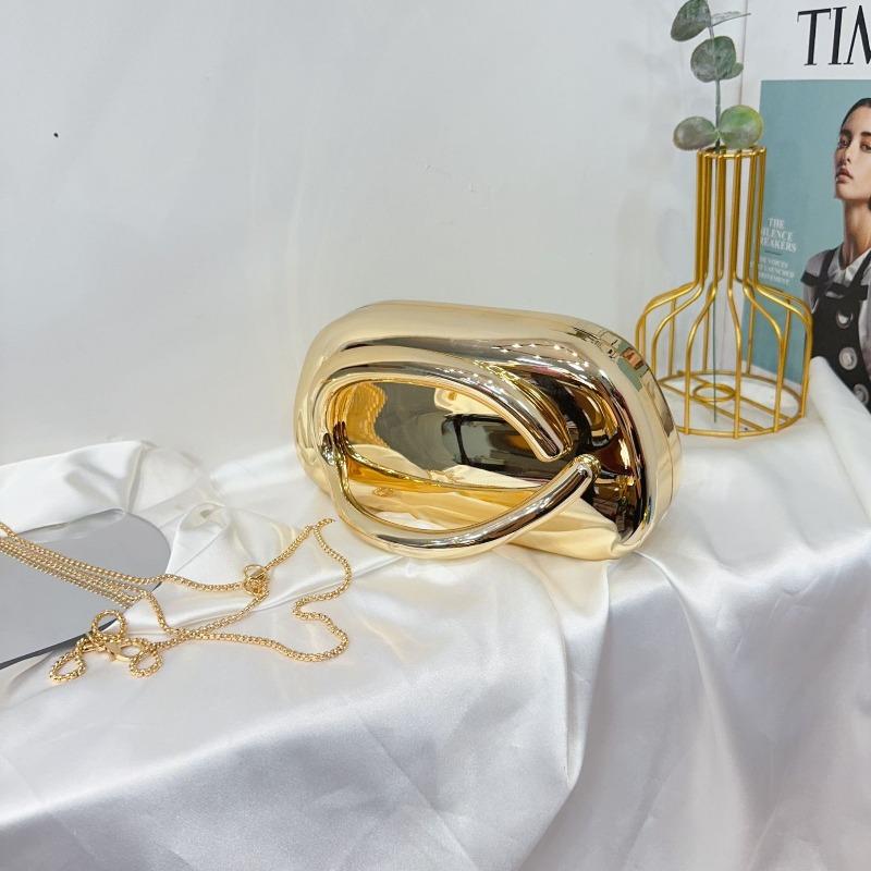 Trendige klassische runde Box-Clutch-Tasche Abendtasche Acryltasche Retro-Metallgriff Schulter-Crossbody