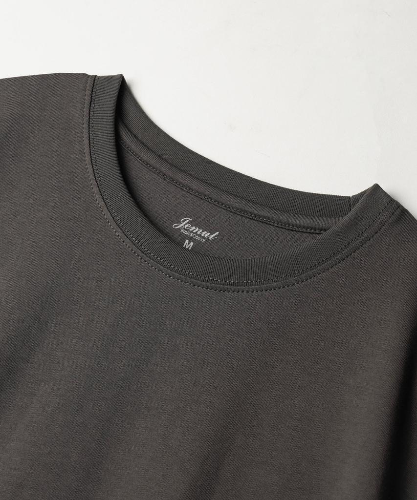 JEMUT Weekend Silket Standard Short Sleeve T-Shirt Dark Grey Oyst2617