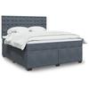 Maison Exclusive - Dark Grey Bed Slat Base and Mattress 180x200cm Velvet