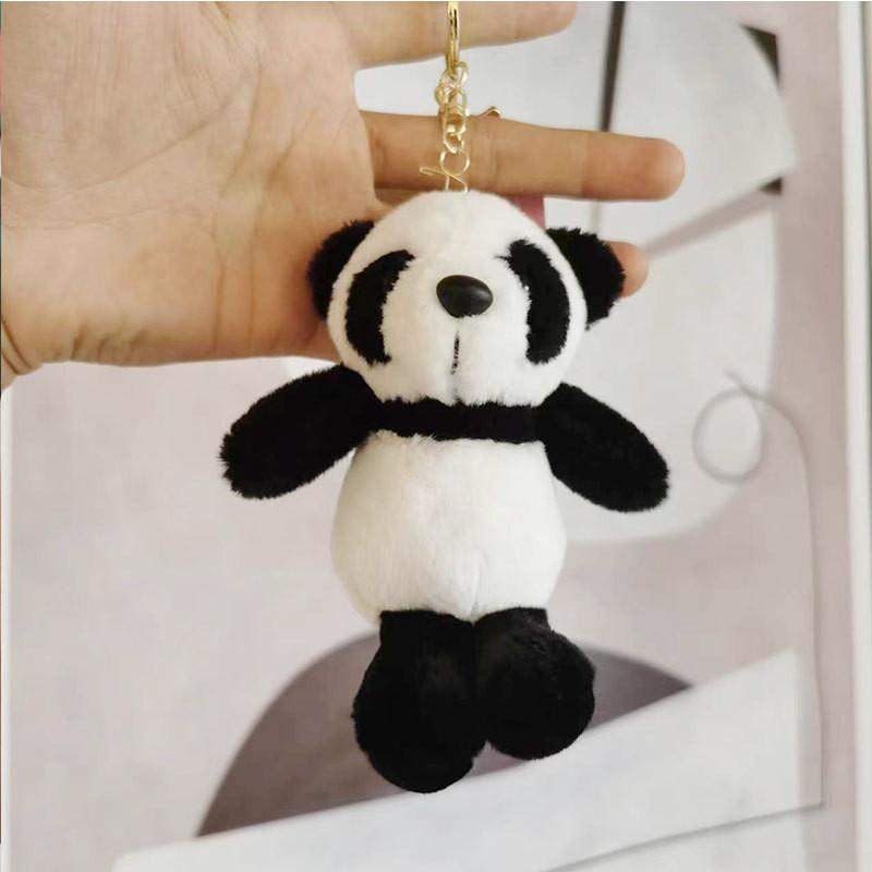 Genuine Panda Plush Keychain Cute Soft Animal Doll Stuffed Toy Bag Accessory