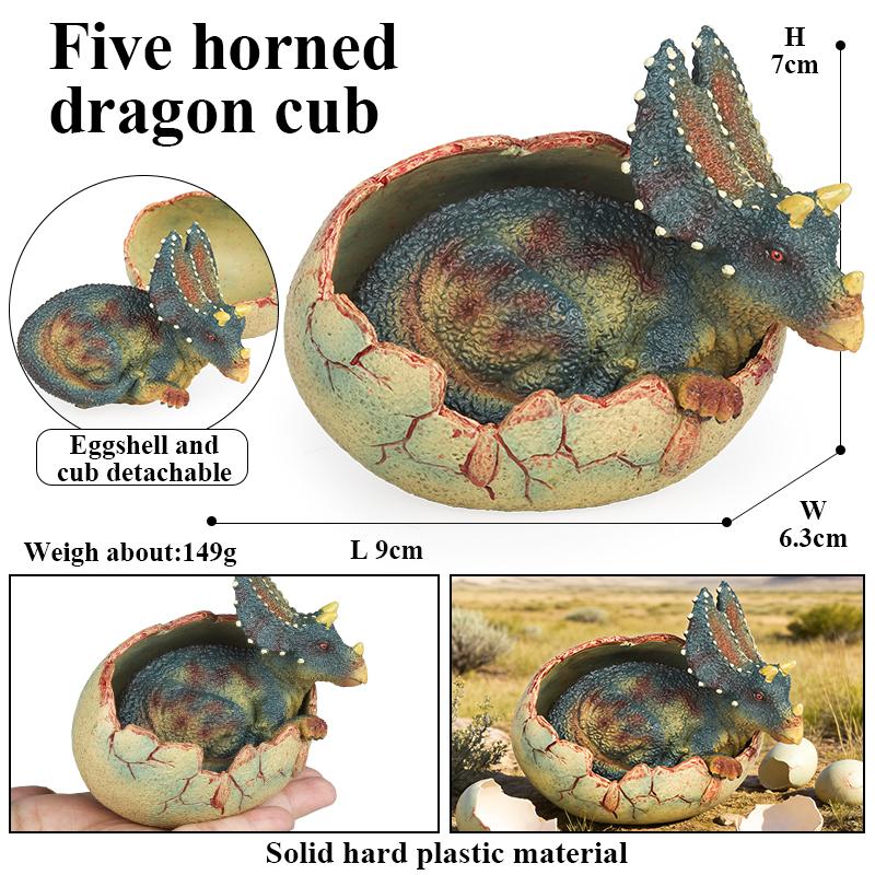 Oenux Classic Dinosaur Cubs T-Rex Saichania Spinosaurus Velociraptor  Pterosaur Cracked Dinosaur Egg Model Collection Kid Toy