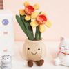 Bouquet Tulipe Jonquille Peluche Poupée Cadeau d'Anniversaire Enfant Ornement Végétal Plante en Pot Cadeau Enfant