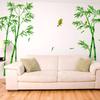 Bamboo Wall Decal Set for Living Room Bedroom Hallway Decorative Wall Art Removable Stickers with Birds and Leaves Design for Home Decoration
