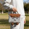Bolsa de pelúcia super fofa bolsa de platina bolsa de ombro de moda bolsa de ombro bolsa de mão portátil para o dia a dia