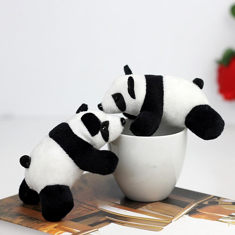 Cute 10cm Panda Plush Doll Soft Short Plush Fabric With Customizable Design